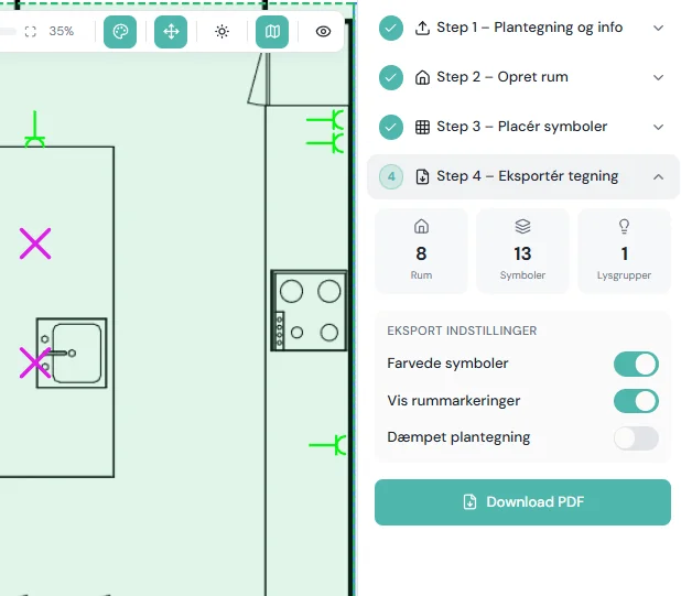 ELplanen – eksporter din el-plan til PDF
